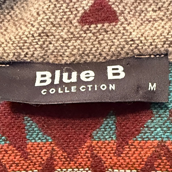 Blue B Women's Aztec Geometric Patterned Jacket size M - Picture 2 of 6